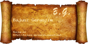 Bajusz Geraszim névjegykártya